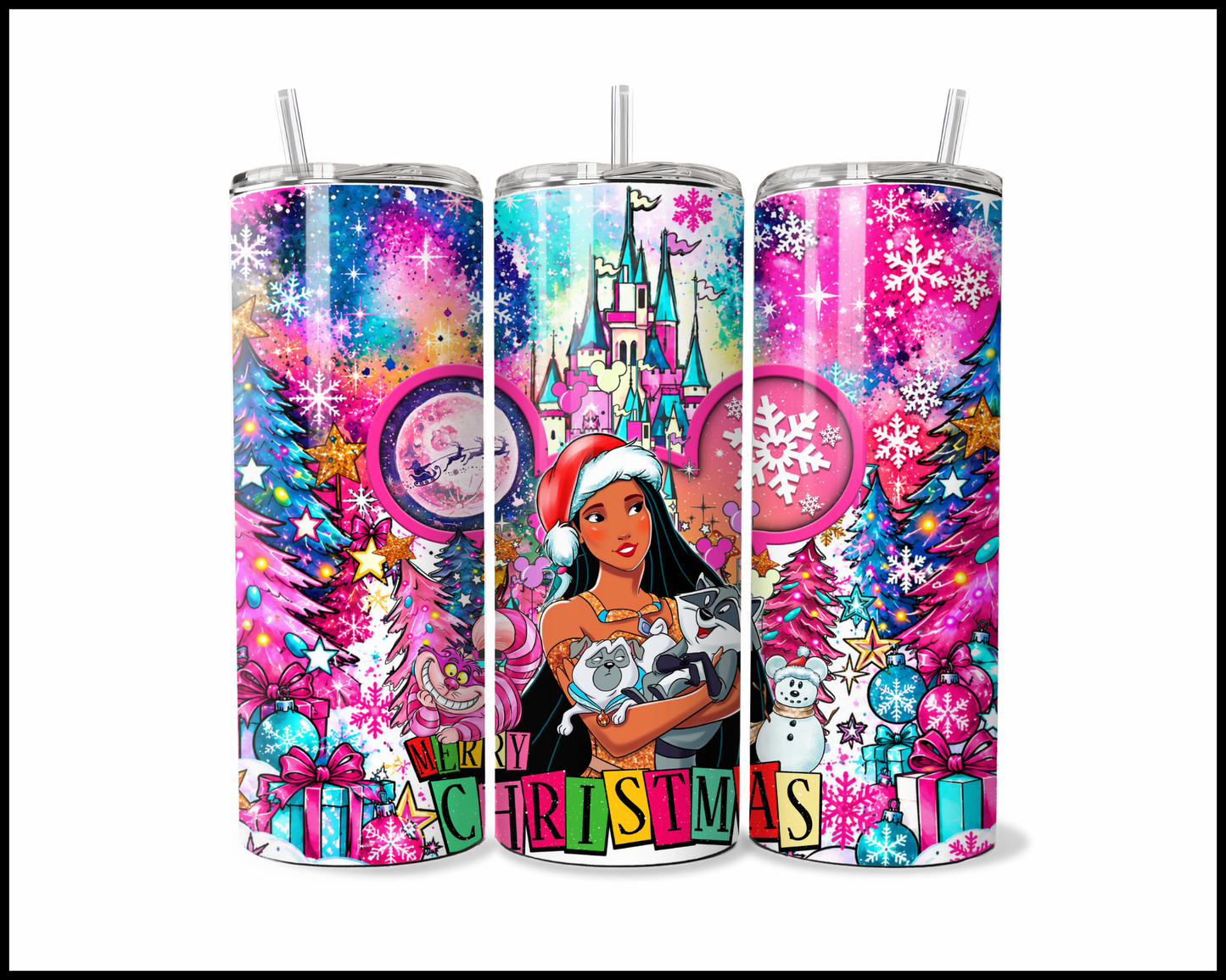 Magical Kingdom Christmas Stainless Steel Tumbler (6142)
