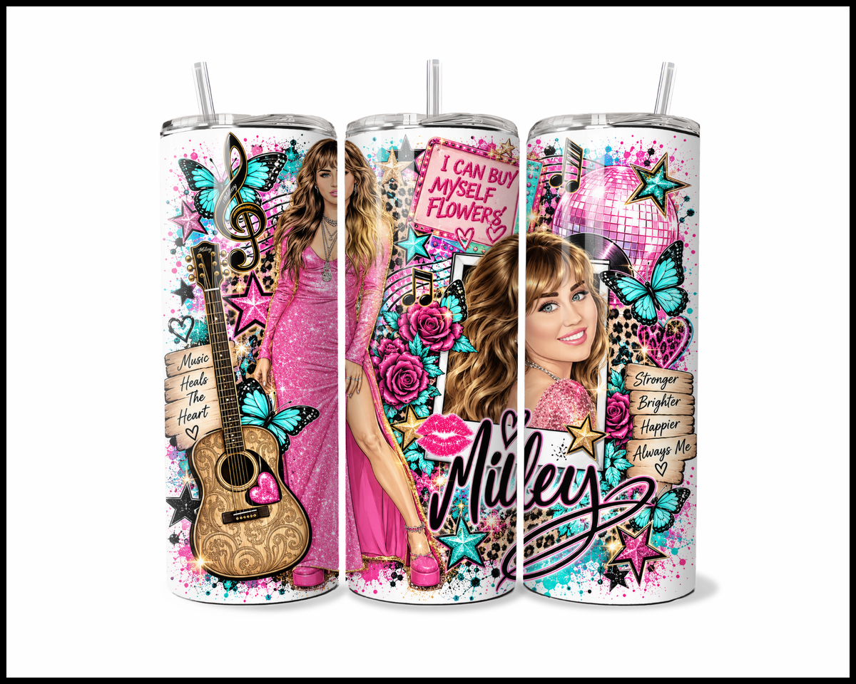 Miley Cyrus Inspired Stainless Steel Tumbler (6184)
