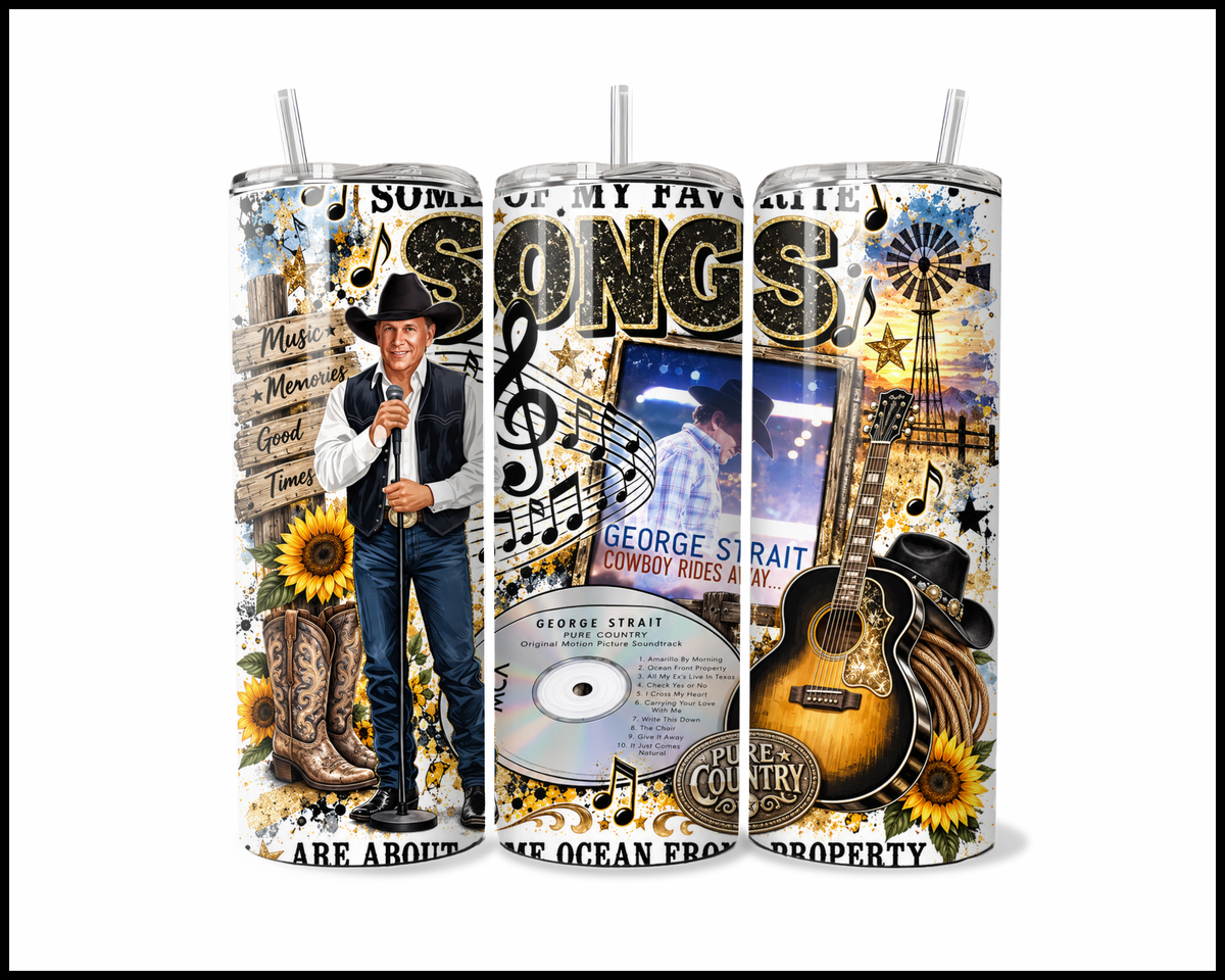 George Strait Inspired Stainless Steel Tumbler (6189)