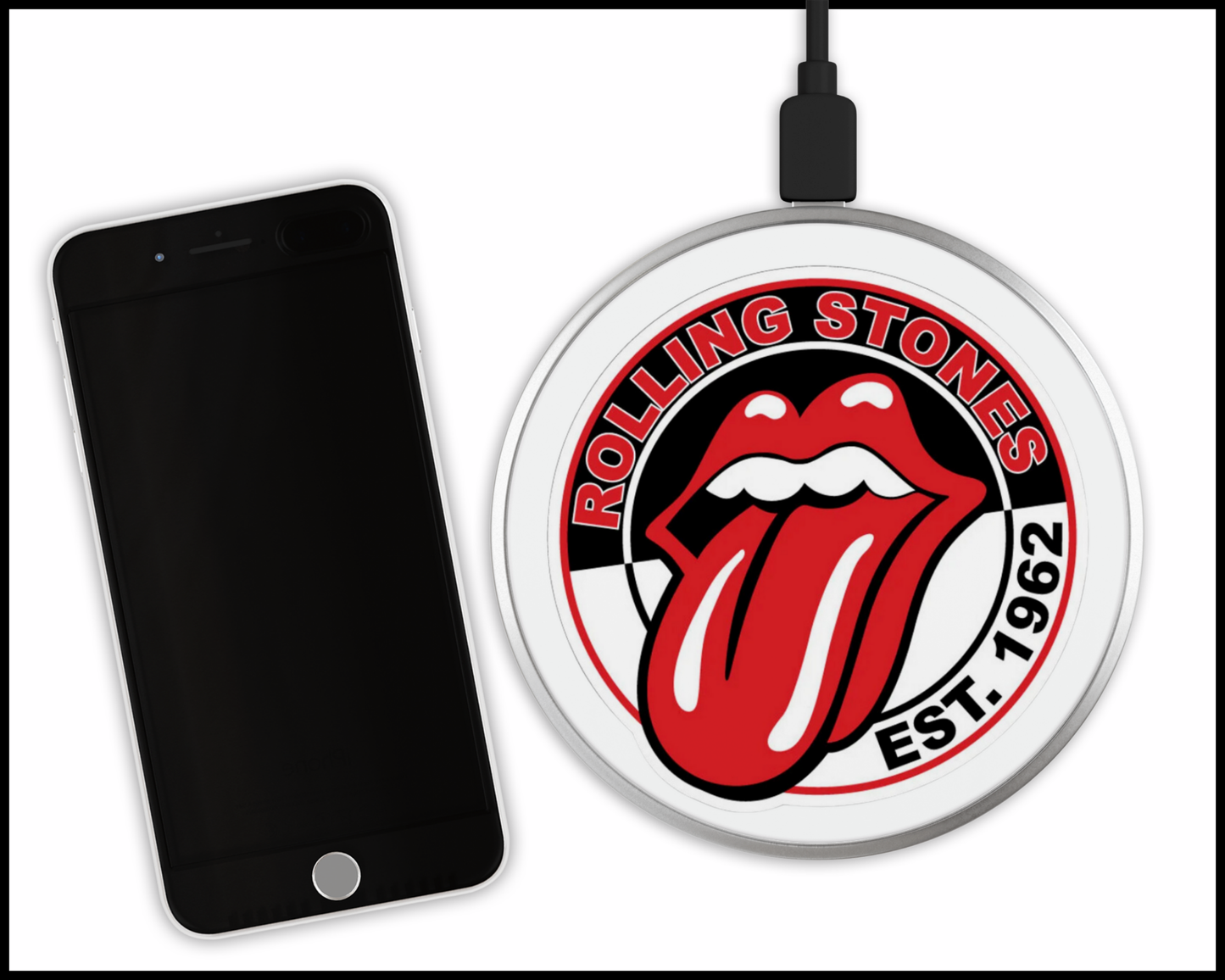 Rolling Stones Inspired Sublimated Wireless Phone Charger (361)