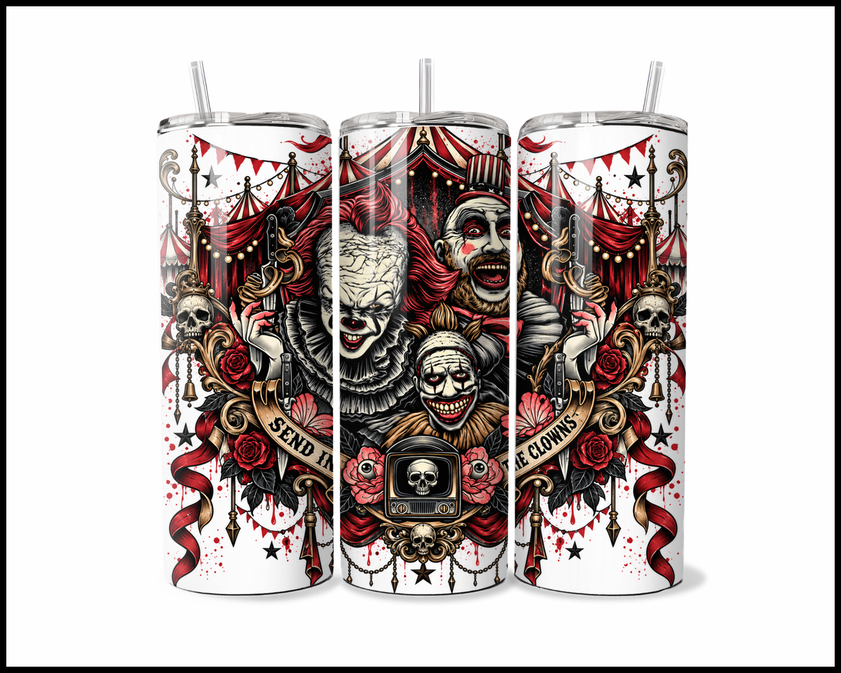 Send In The Clowns Stainless Steel Tumbler (6224)