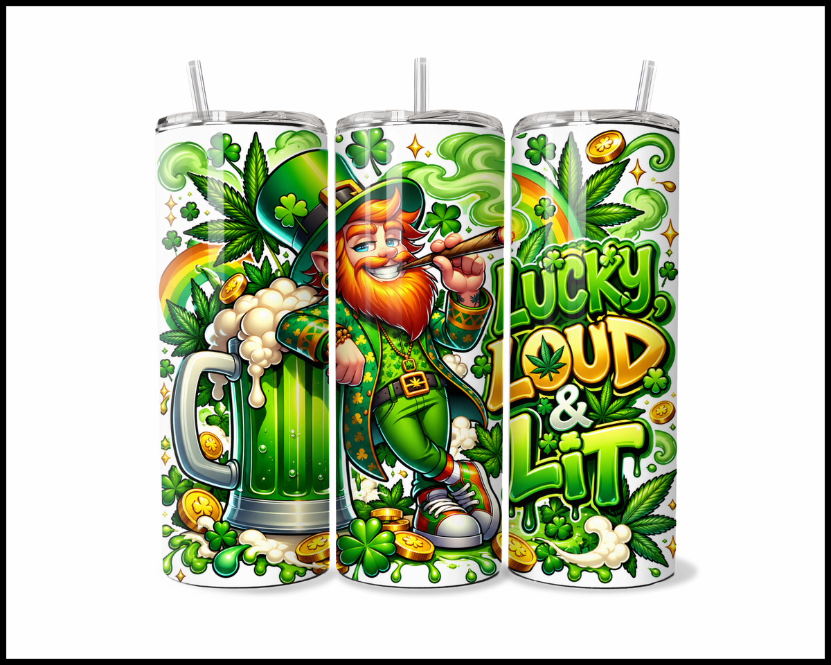 Lucky, Loud & Lit Stainless Steel Tumbler (6230)