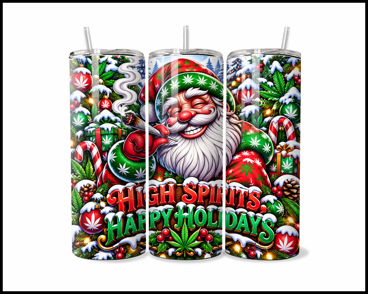 High Spirits Happy Holidays Stainless Steel Tumbler (6232)