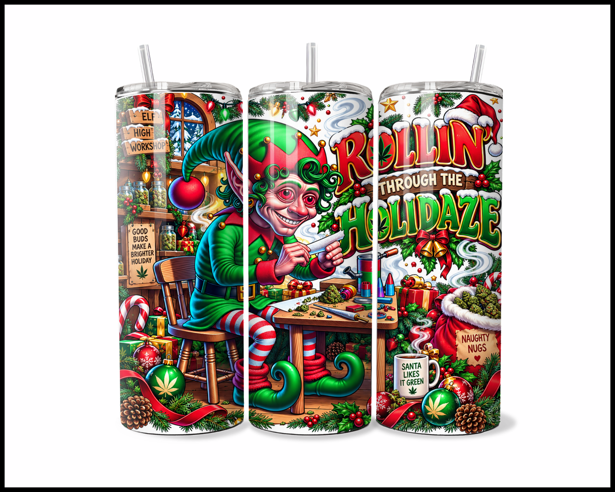 Rollin' Through The Holidaze Stainless Steel Tumbler (6233)