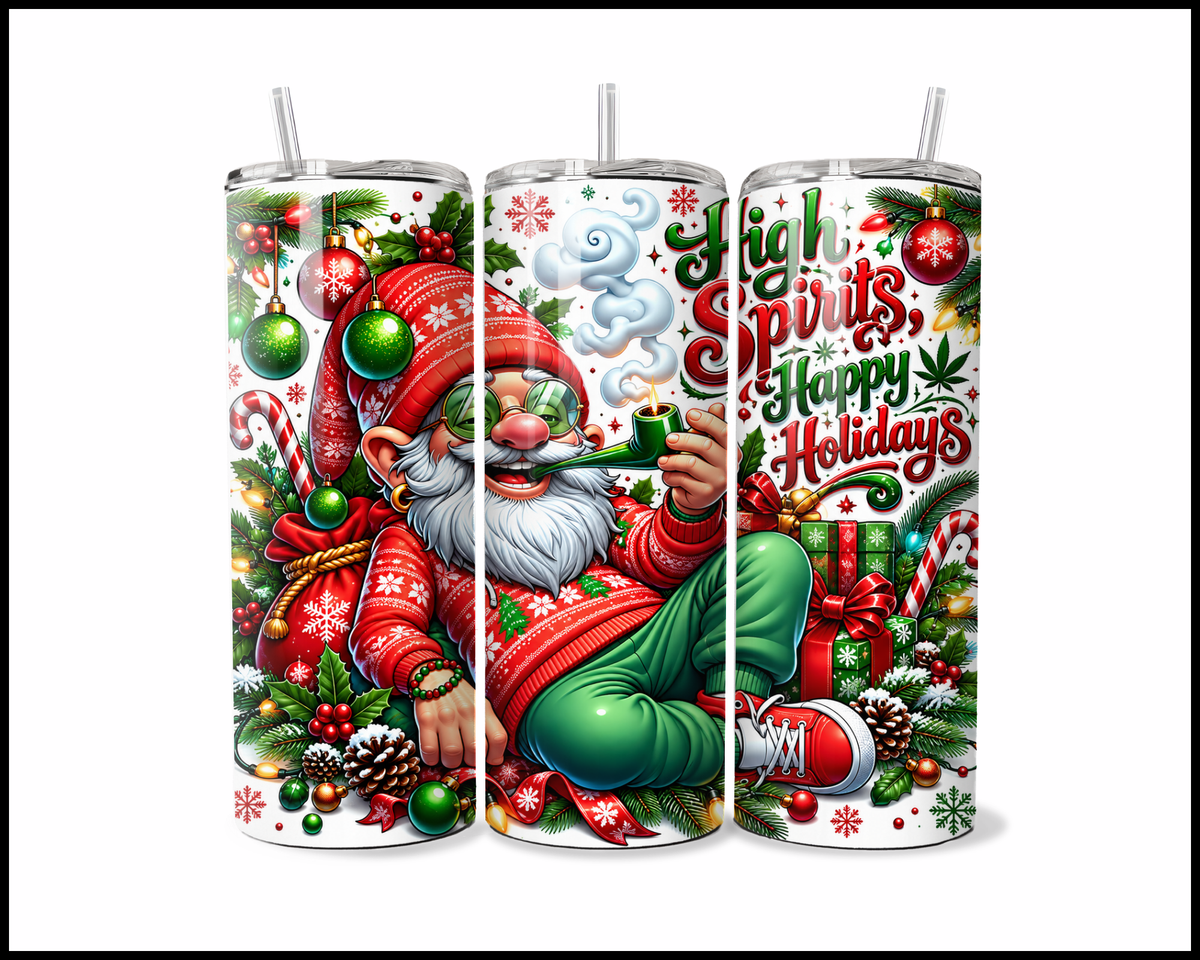 High Spirits Happy Holidays Stainless Steel Tumbler (6234)