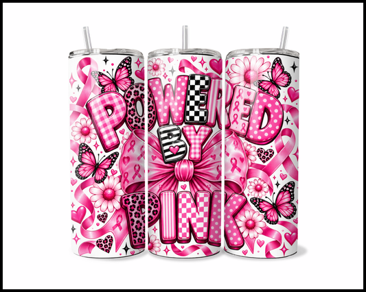 Powered By Pink Stainless Steel Tumbler (6251)