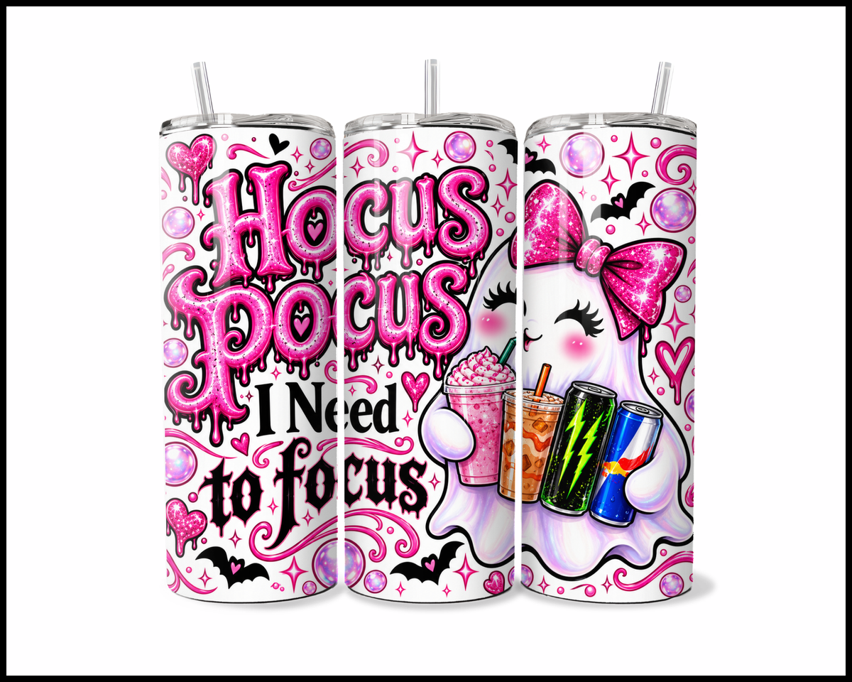 Hocus Pocus, I Need To Focus Stainless Steel Tumbler (6257)