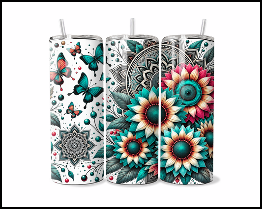 Boho Butterfly Breeze Stainless Steel Tumbler (6271)