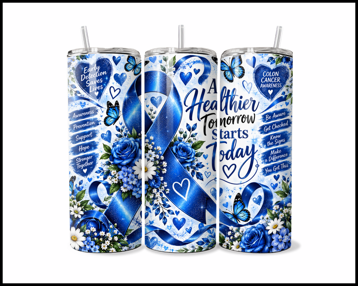 Colon Cancer Awareness Stainless Steel Tumbler (6276)