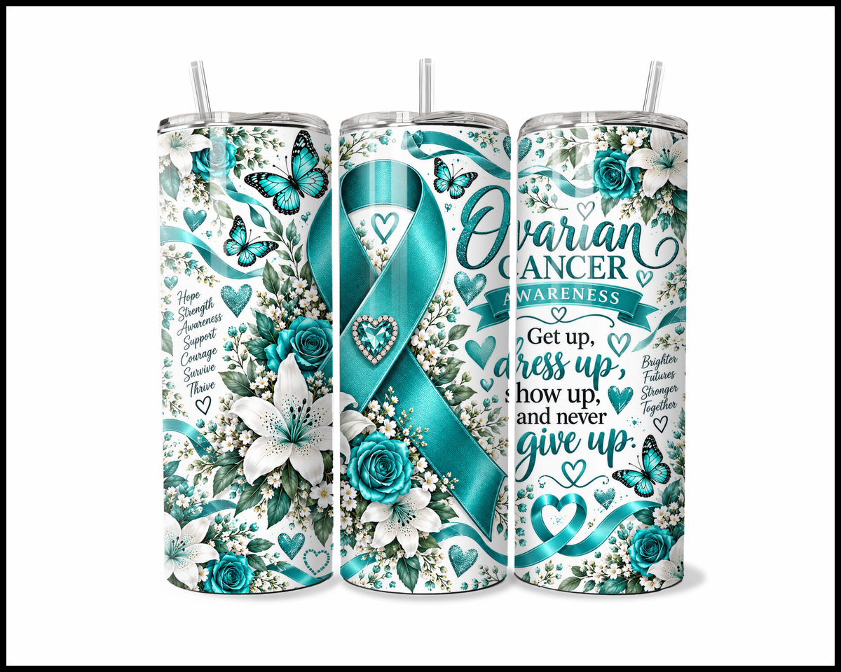 Ovarian Cancer Awareness Stainless Steel Tumbler (6280)