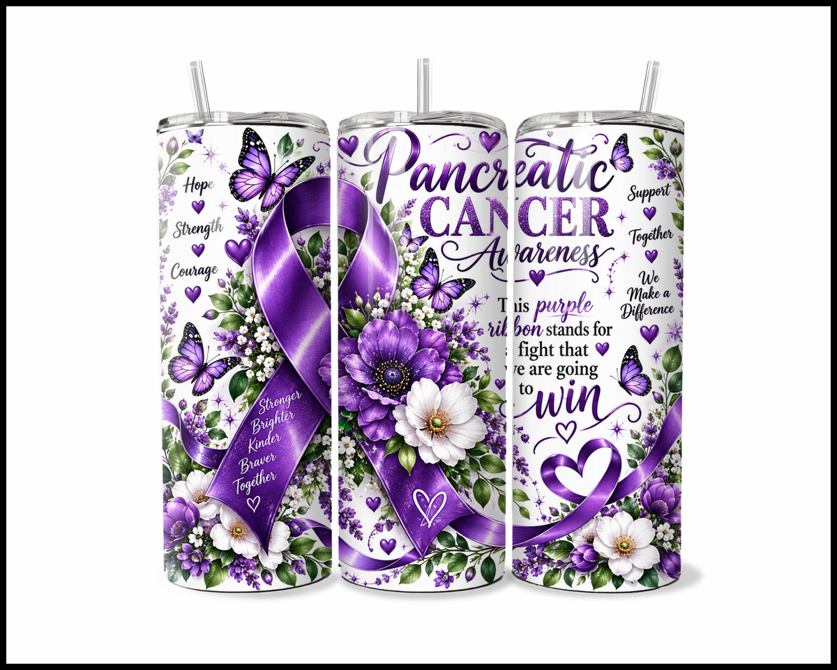 Pancreatic Cancer Awareness Stainless Steel Tumbler (6281)
