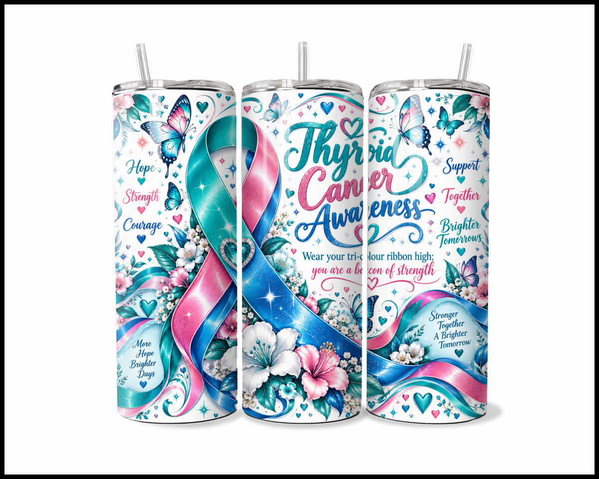 Thyroid Cancer Awareness Stainless Steel Tumbler (6283)