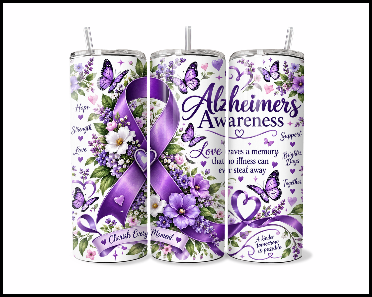 Alzheimers Awareness Stainless Steel Tumbler (6285)