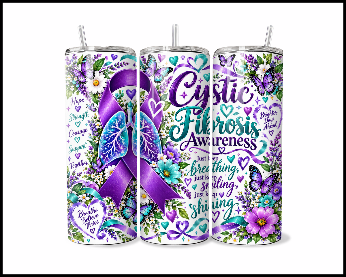 Cystic Fibrosis Awareness Stainless Steel Tumbler (6287)