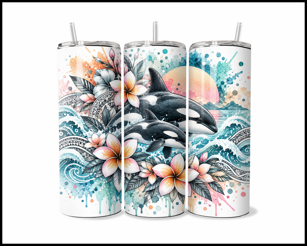 Aloha Orca Splash Stainless Steel Tumbler (6292)