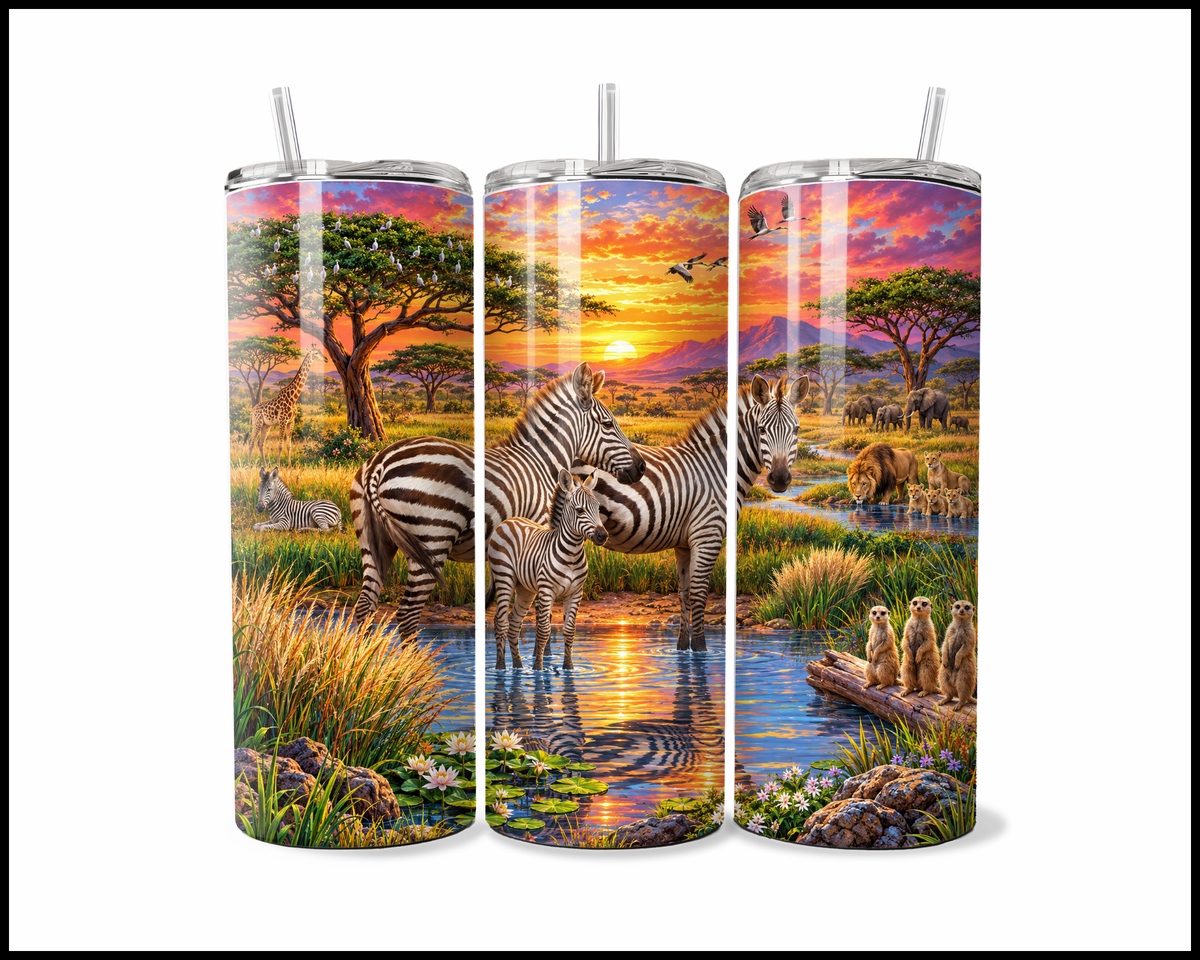 Stripes & Sunsets Stainless Steel Tumbler (6298)