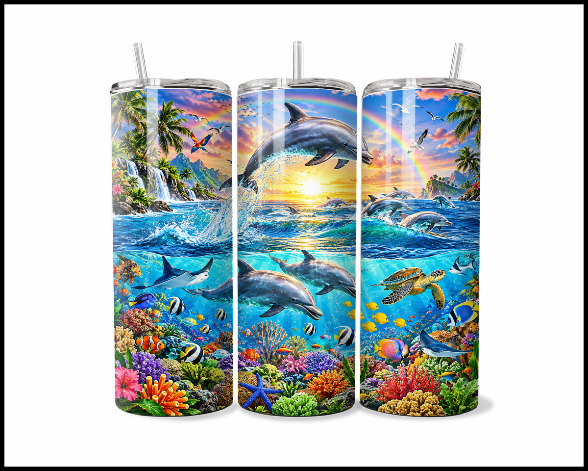 Dolphin Dance Stainless Steel Tumbler (6304)