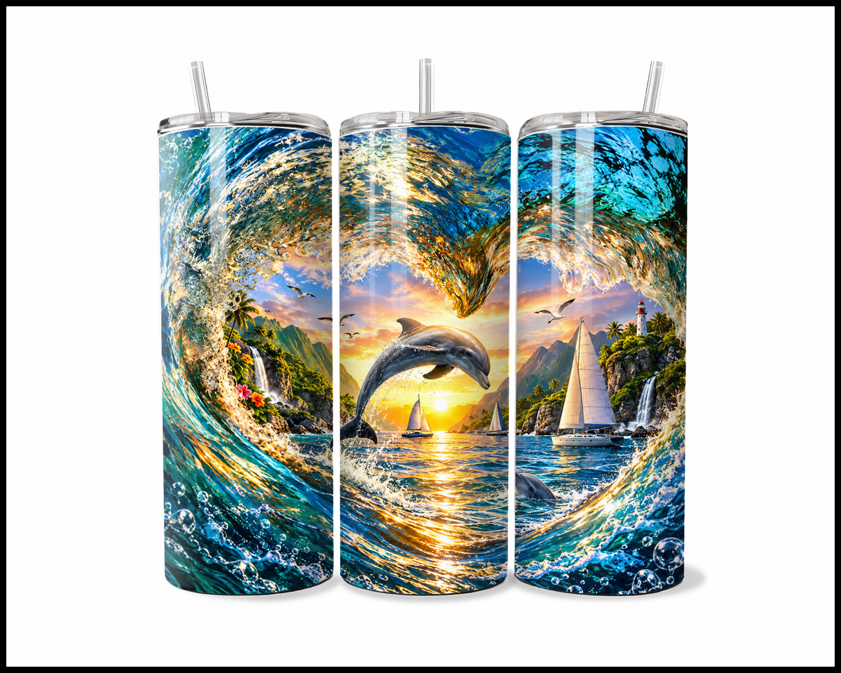 Tidal Heart Stainless Steel Tumbler (6305)