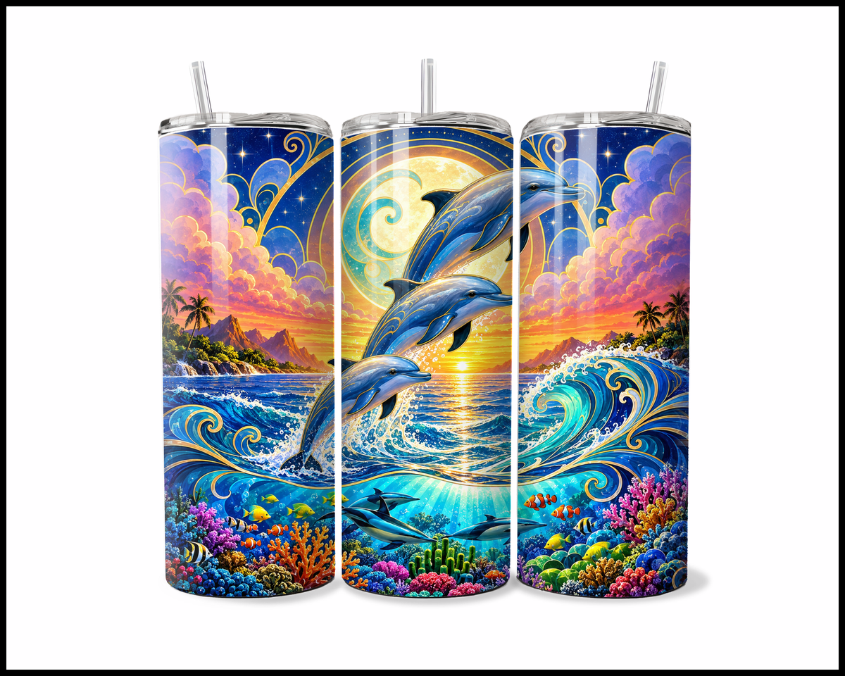 Riding the Cosmic Wave Stainless Steel Tumbler (6353)
