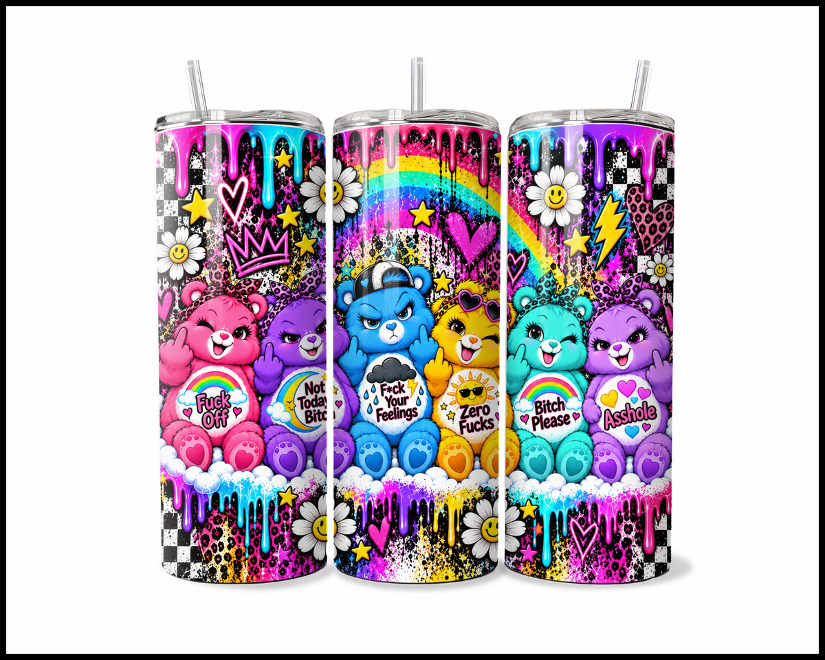 Naughty Carebears Stainless Steel Tumbler (6361)