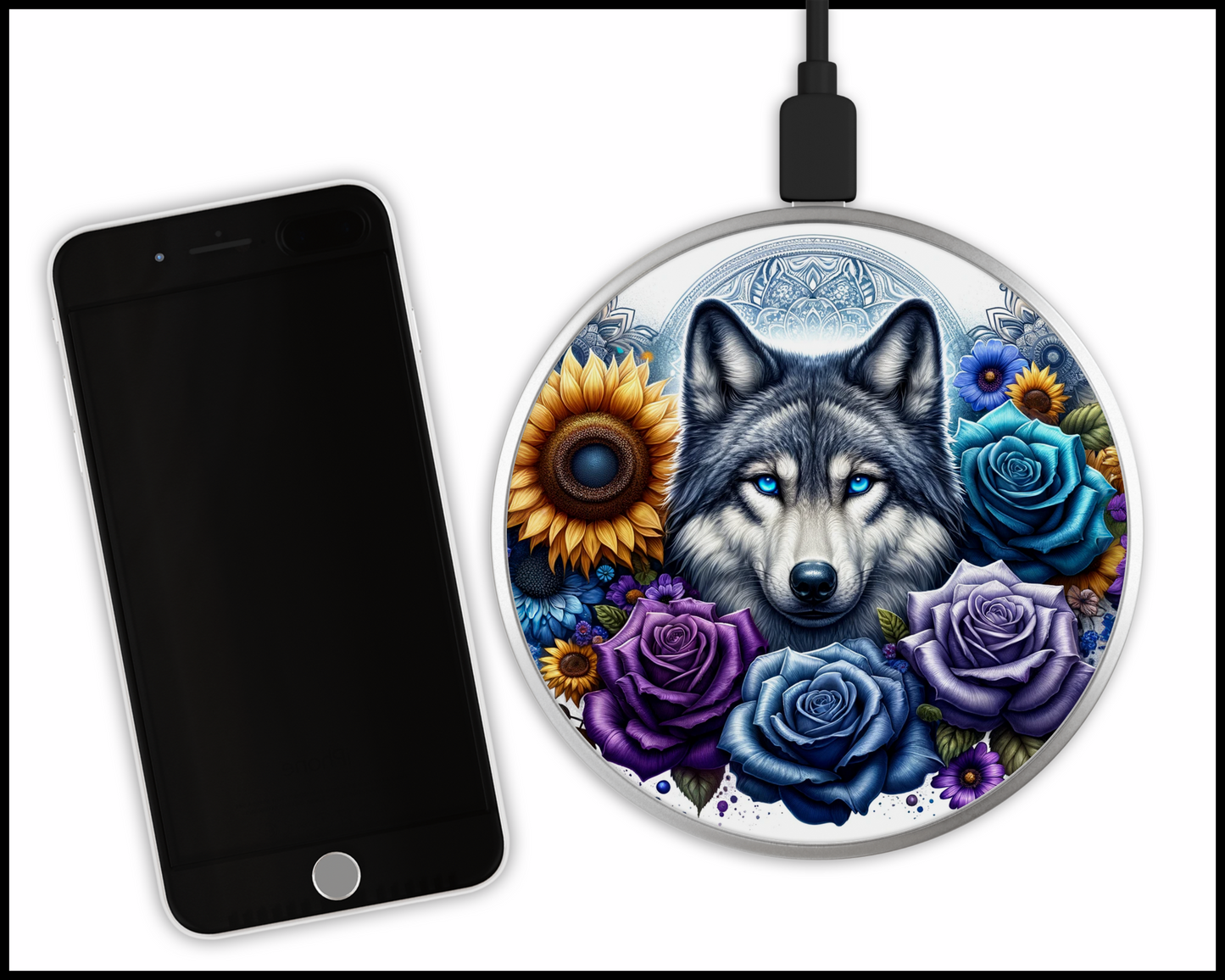 Husky Sublimated Wireless Phone Charger (066)