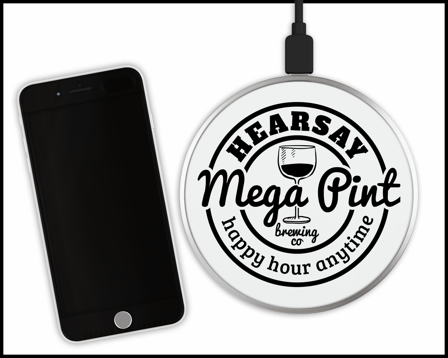 Mega Pint Sublimated Wireless Phone Charger (366)