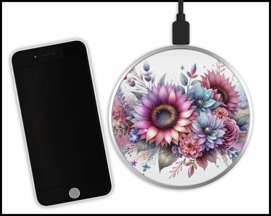 Floral Sublimated Wireless Phone Charger (468)