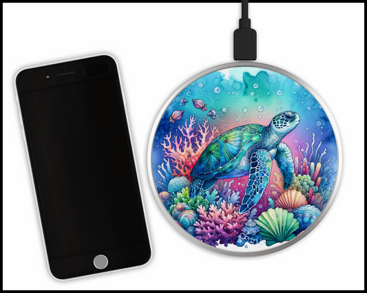 Turtle Sublimated Wireless Phone Charger (069)