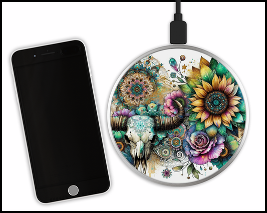 Mandala Sublimated Wireless Phone Charger (469)