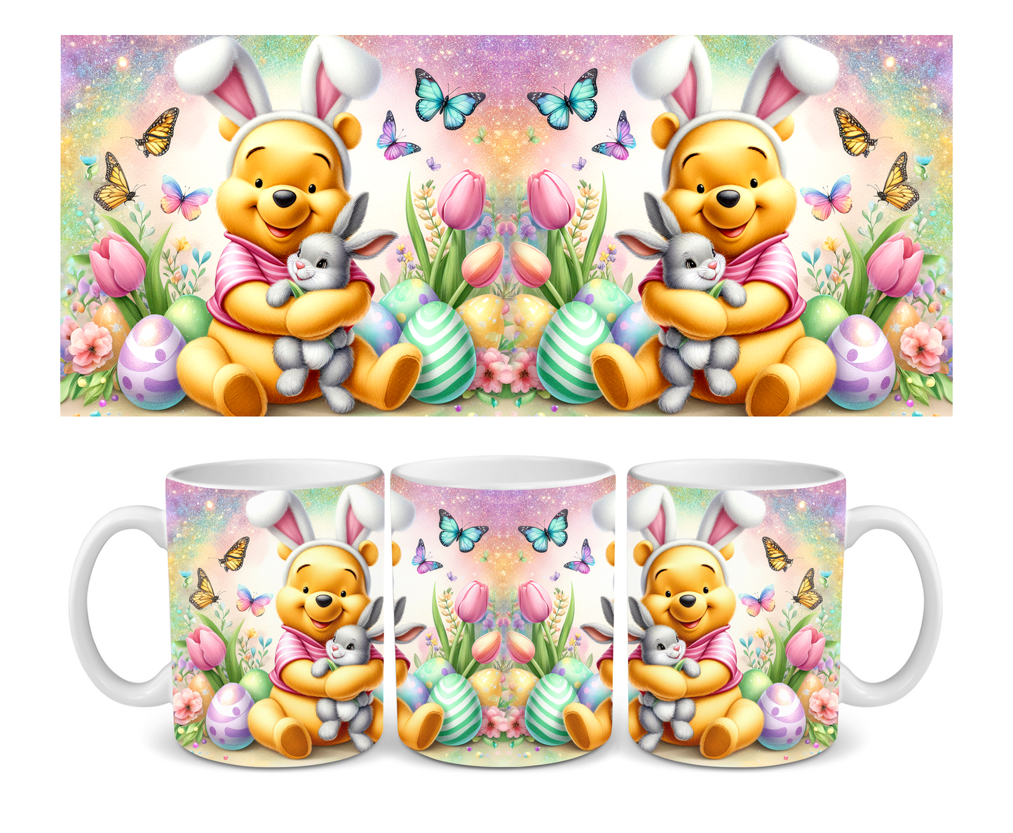 Pooh Bear Easter Ceramic Mug