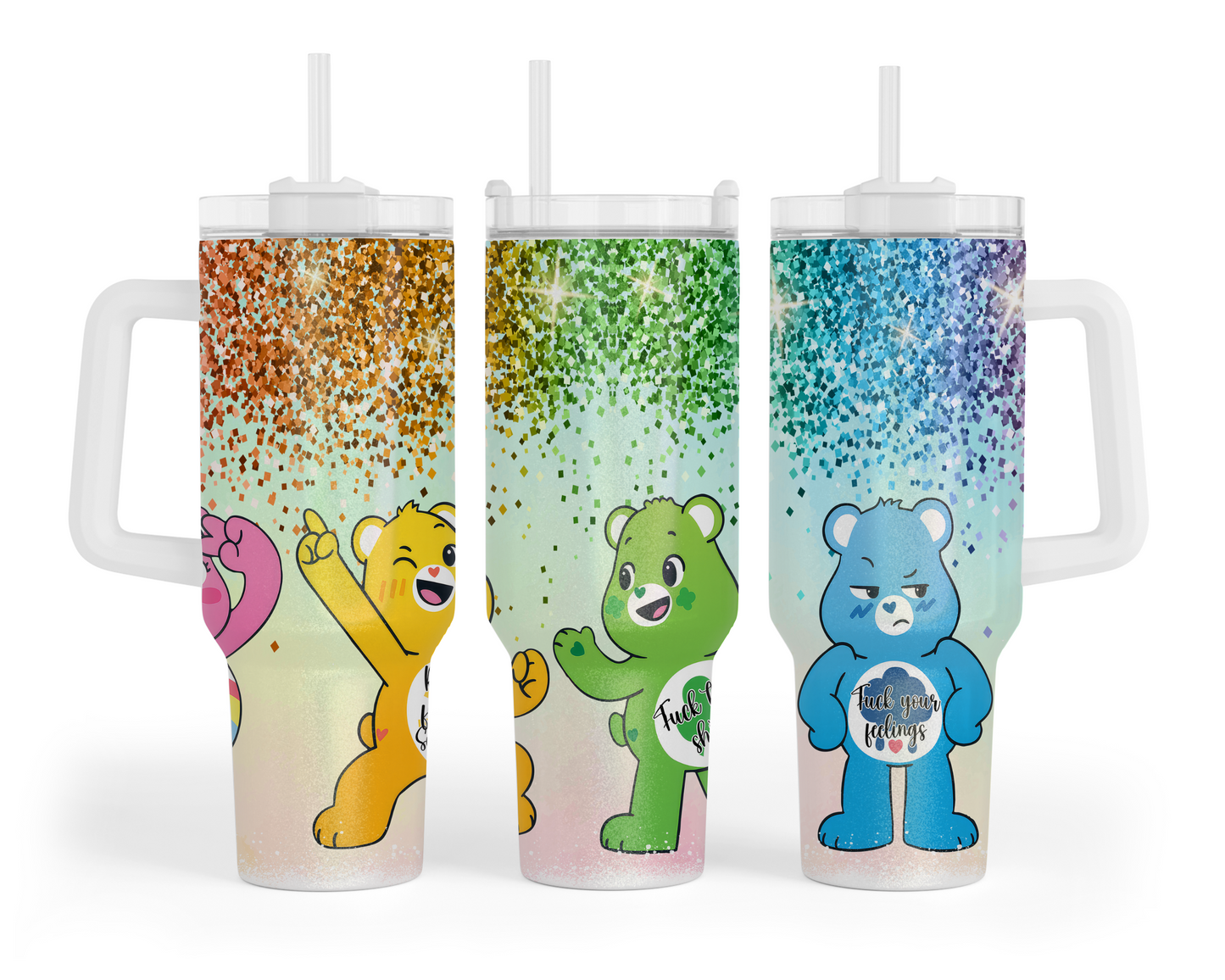 Naughty Care Bears Big Boy Tumbler