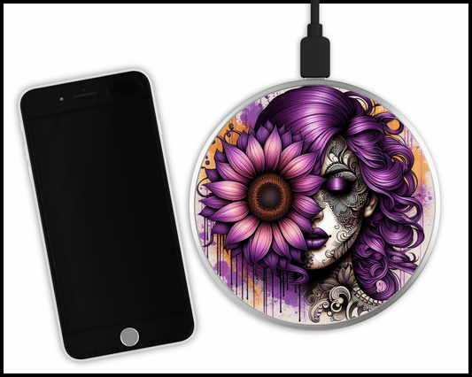 Mandala Women Sublimated Wireless Phone Charger (156)