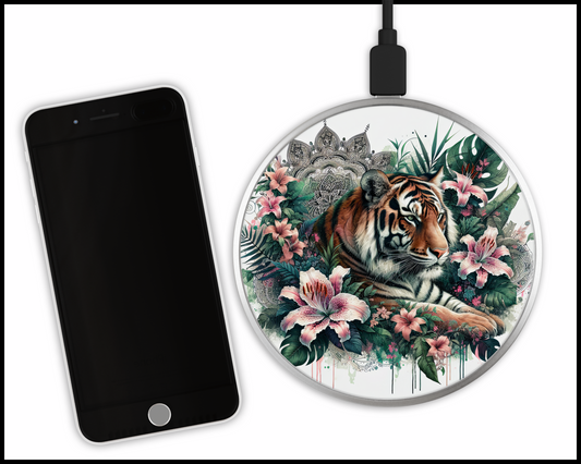 Tropical Tiger Sublimated Wireless Phone Charger (005)