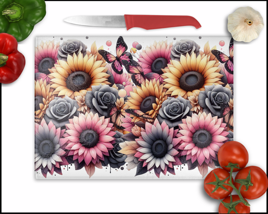 Floral Sublimated Cutting Board (065)