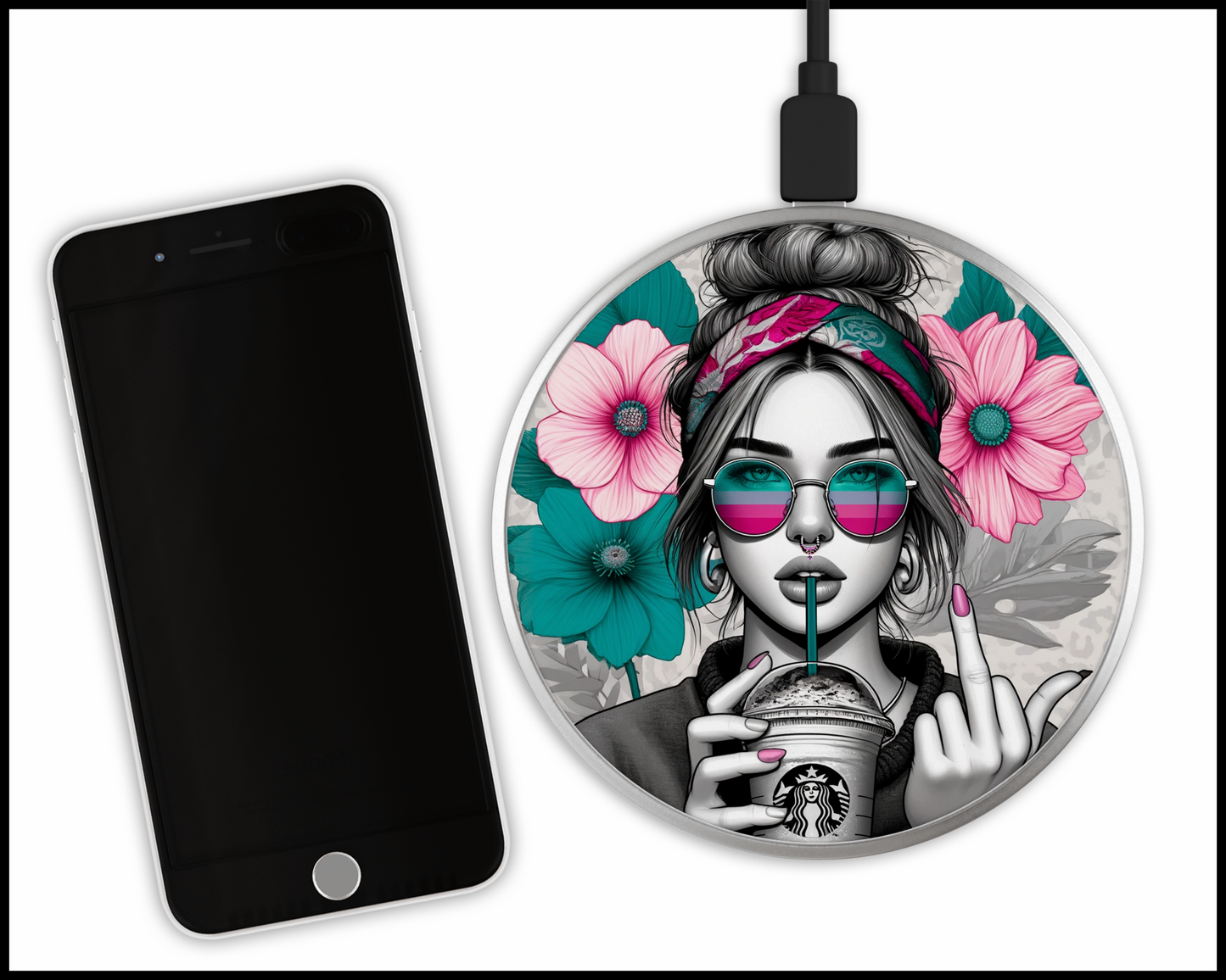 Sexy Bad Ars@ Sublimated Wireless Phone Charger (096)