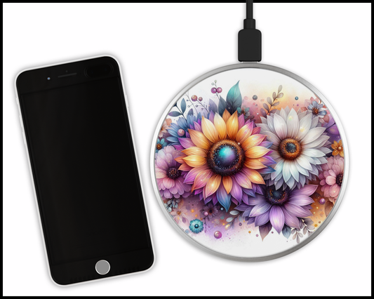 Floral Sublimated Wireless Phone Charger (470)