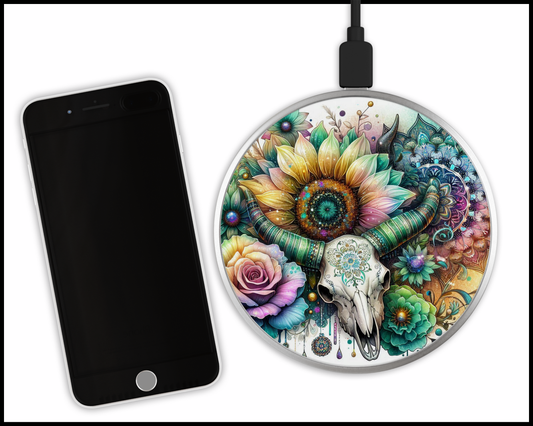 Mandala Sublimated Wireless Phone Charger (471)