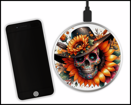 Skull Sublimated Wireless Phone Charger (071)