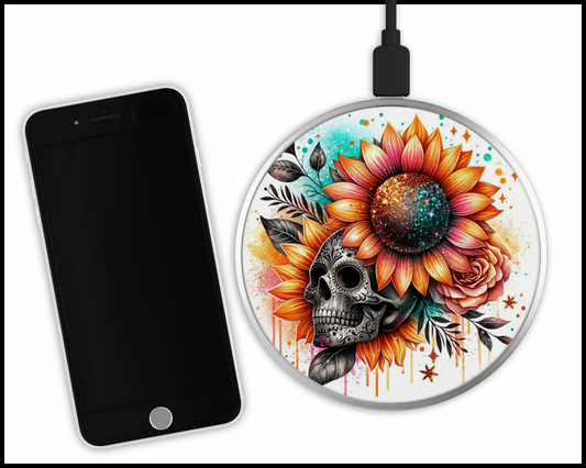 Skull Sublimated Wireless Phone Charger (073)