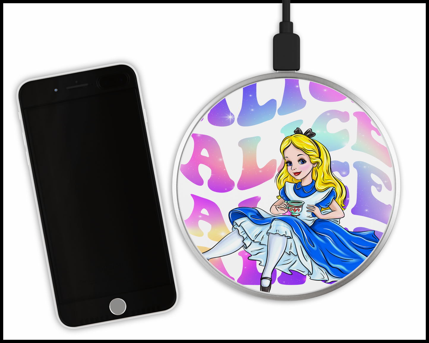 Alice Sublimated Wireless Phone Charger (373)