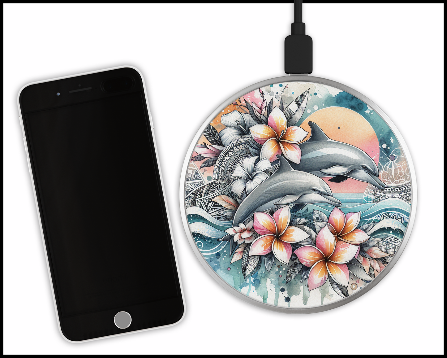 Dolphins Sublimated Wireless Phone Charger (475)