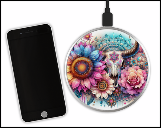 Mandala Sublimated Wireless Phone Charger (477)