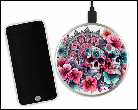 Skull Sublimated Wireless Phone Charger (079)