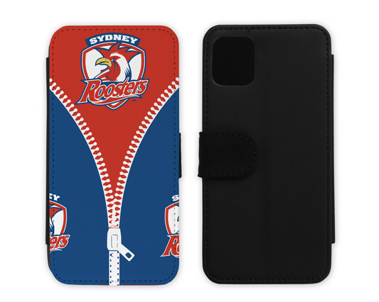 Sydney Roosters Leather Flip Case (Many Models Available)