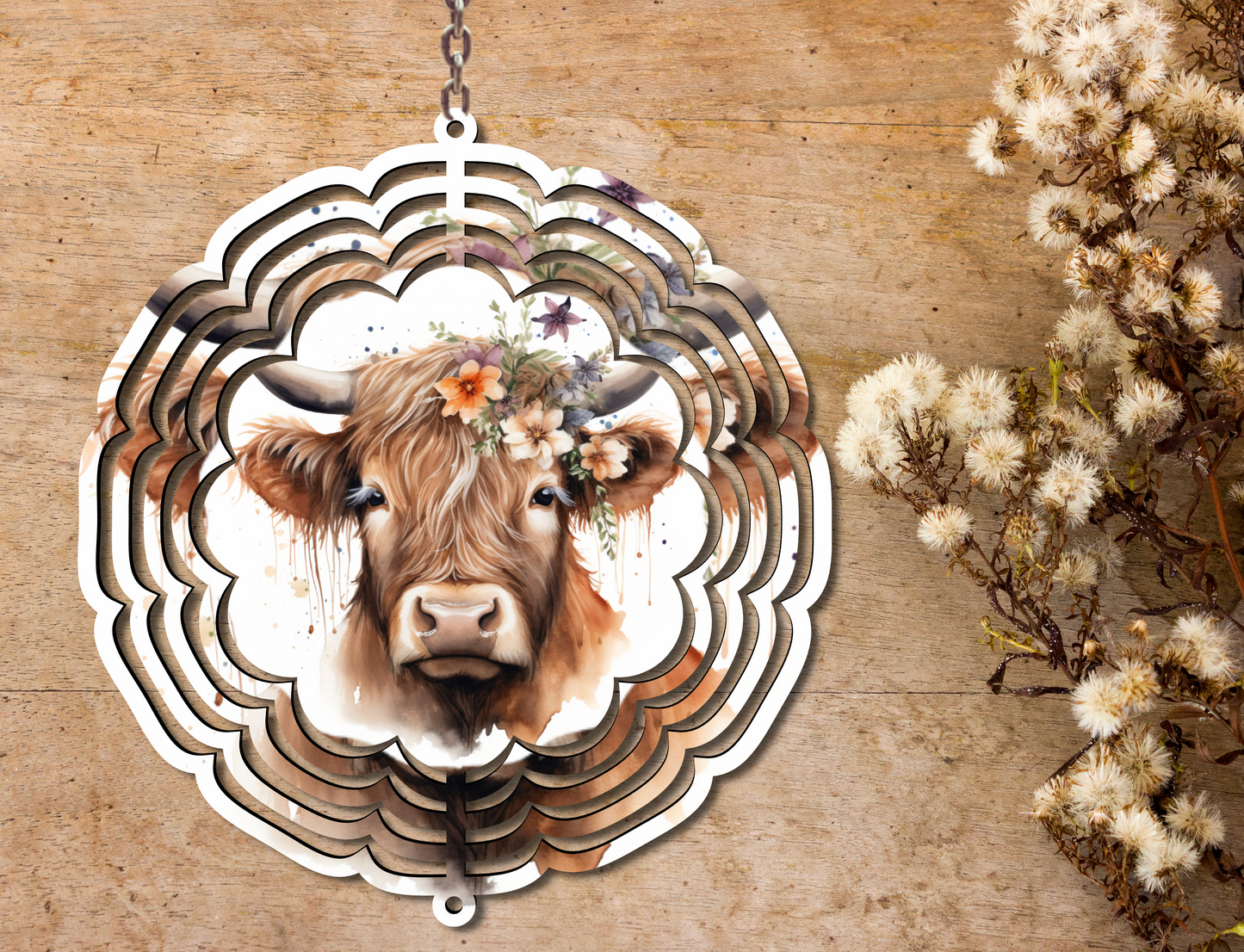 Highland Cow Wind Spinner (182)