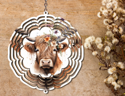 Highland Cow Wind Spinner (182)