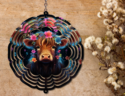 Highland Cow Wind Spinner (207)