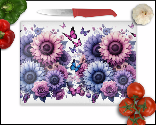 Floral Sublimated Cutting Board (066)