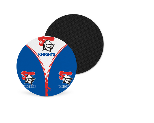 Newcastle Knights Zip Up Neoprene Drink Coaster x2 (Round)