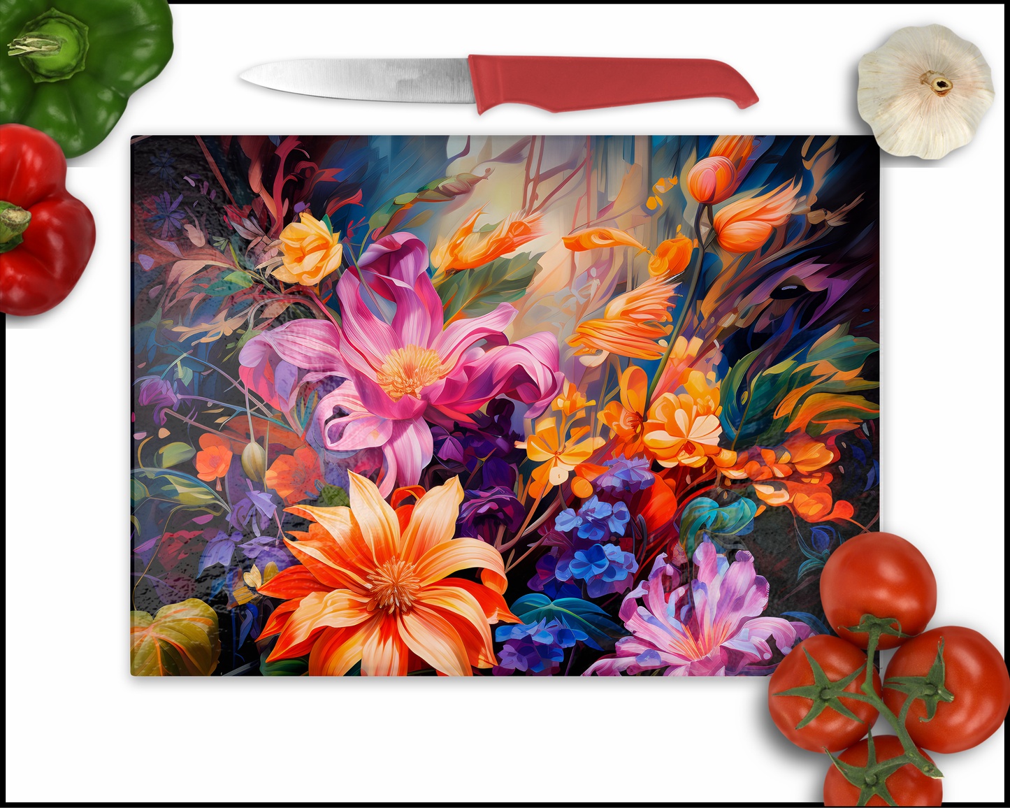 Floral Sublimated Cutting Board (006)